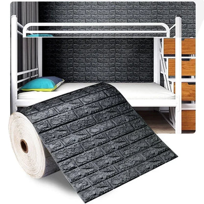 70cmx1/5/10m 3D Wallpaper Decoration Self-adhesive Antique Foam Brick Wallpaper Living Room Bedroom Waterproof 3d Wall Sticke