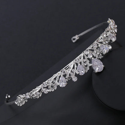 Luxury Crystal Hair Tiaras For Bride Women Prom Hairstyle Rhinestone Zircon Diadem Headband Wedding Bridal Hair Accessories