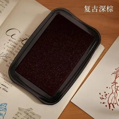 Vintage Color Inkpad For Stmaping Scrapbooking Material Big Size Stamps Decoraiton DIY Hobby Ink Pad - 10 chocolate