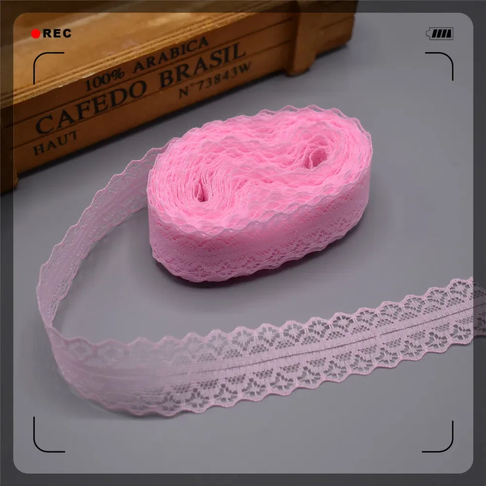 Lace Trim 10 Yards, 28mm Wide Lace Tape, Vintage Lace for Sewing, Scrapbooking, DIY Crafts, Floral Lace Ribbon Decoration - L