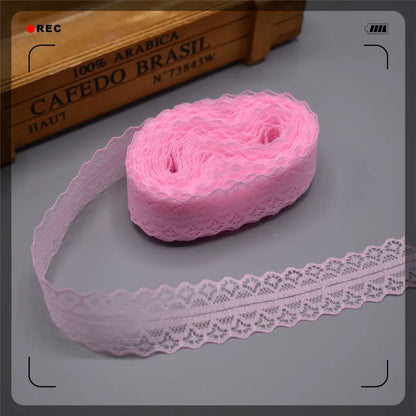 Lace Trim 10 Yards, 28mm Wide Lace Tape, Vintage Lace for Sewing, Scrapbooking, DIY Crafts, Floral Lace Ribbon Decoration - L