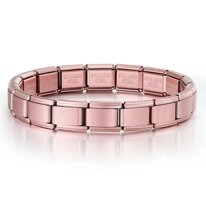 2025 New Men and Women Starry Colors 18 Pieces Italian Charm Fit 9mm Stainless Steel Modular Bracelet Jewelry