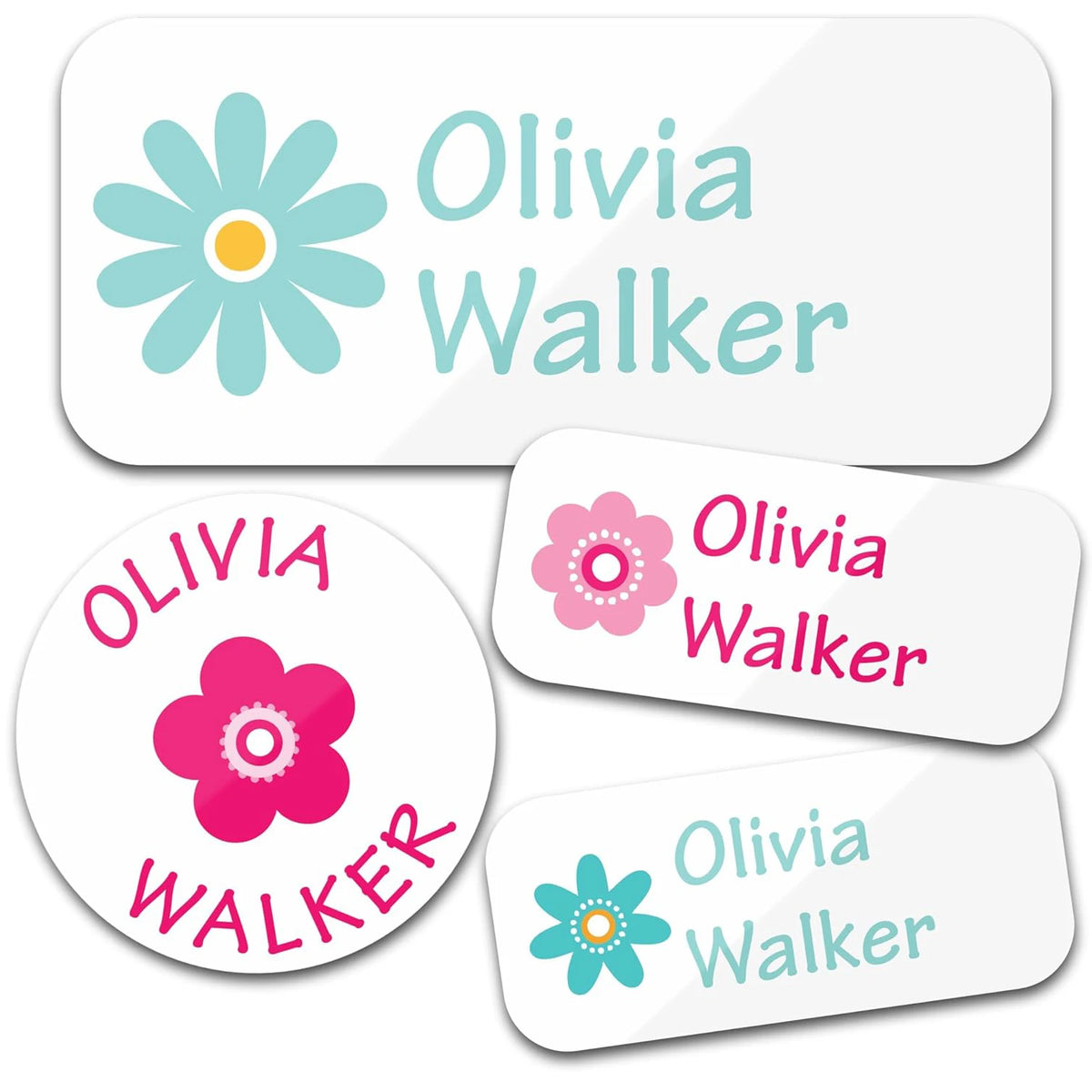 TREES 140PCS Custom Waterproof Name tags Stickers ,cartoon style, nakrjki na ubrania imie，autocollants personnalisés prenom, 