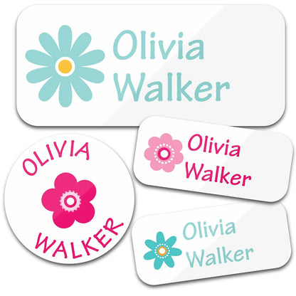 TREES 140PCS Custom Waterproof Name tags Stickers ,cartoon style, nakrjki na ubrania imie，autocollants personnalisés prenom, 
