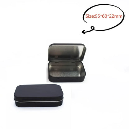 New Square Tin Storage Boxes Small Metal Storage Box Silver Jewelry Keys Coins Metal Box Tin Wedding Candy Storage Tin Can - 