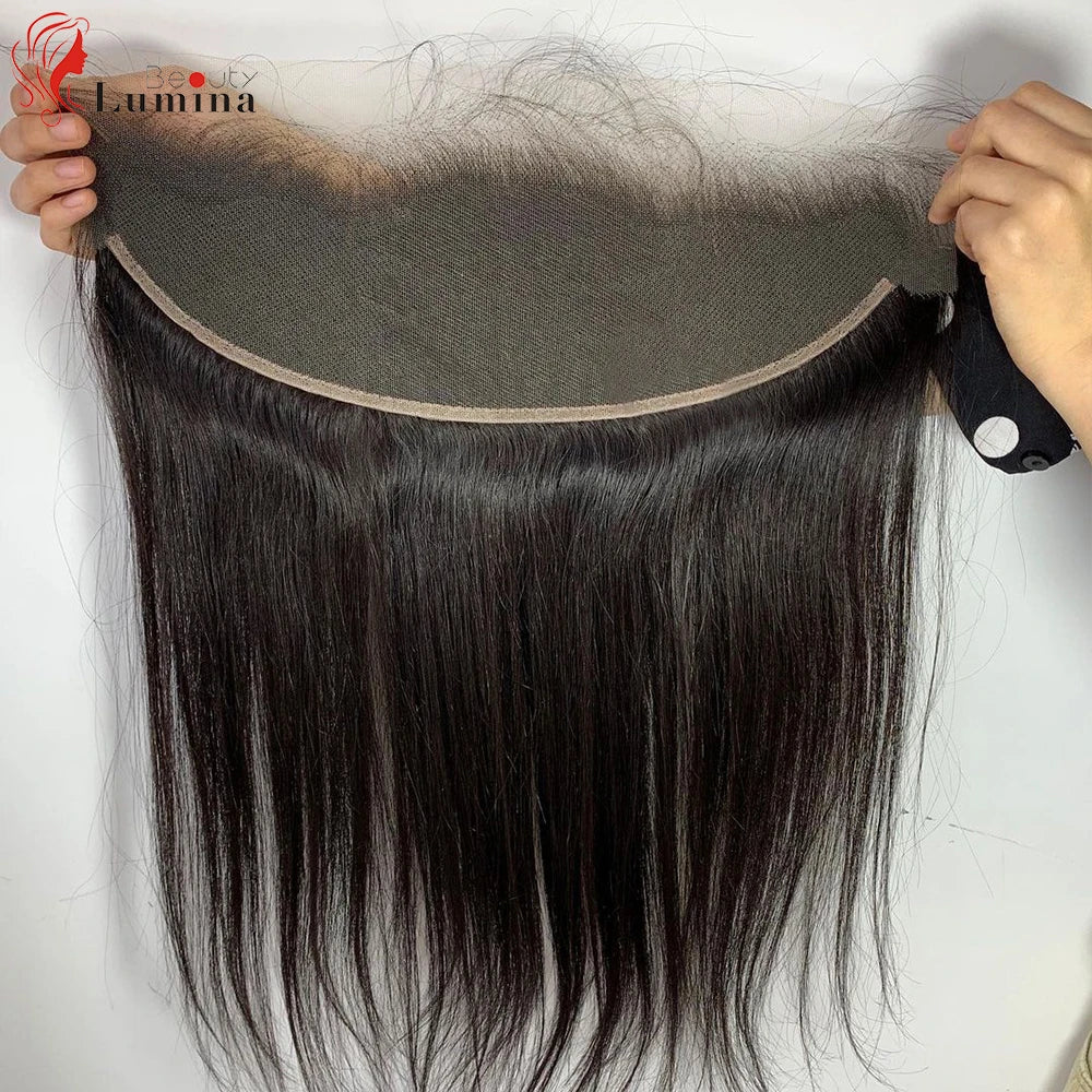 Lace Frontl Closure Peruvian Straight Closure 5x5 100% Human Hair Straight 13x4 Lace Frontal Natural Color Remy Hair Swiss La