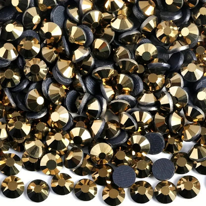 Bobohoo DMC SS6-SS30 Crystal Stones HotFix Rhinestone Glitter Crystal Strass Iron On Rhinestones For Garment Clothing Dress -
