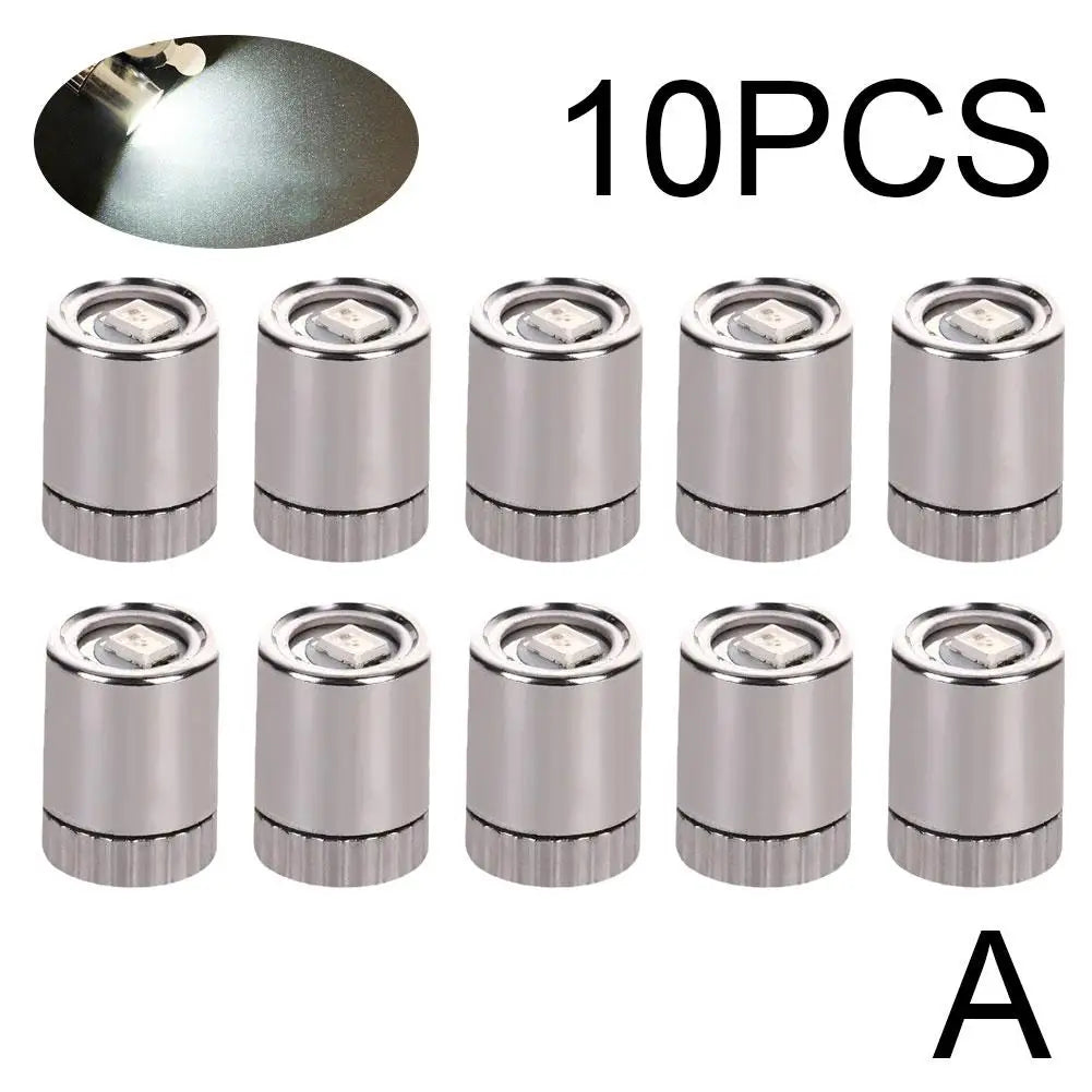 10Pcs Miniature Lights for Dollhouse,Miniature LED Lights for Handcraft,Mini Spot Lights Battery Operated(Warm White/white)