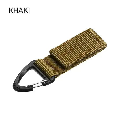 1/2/3Pcs Tactical Hanging Key Hook Clip Clamp Buckle Nylon Webbing Molle Belt Carabiner Outdoor Strap Climbing Accessories - 