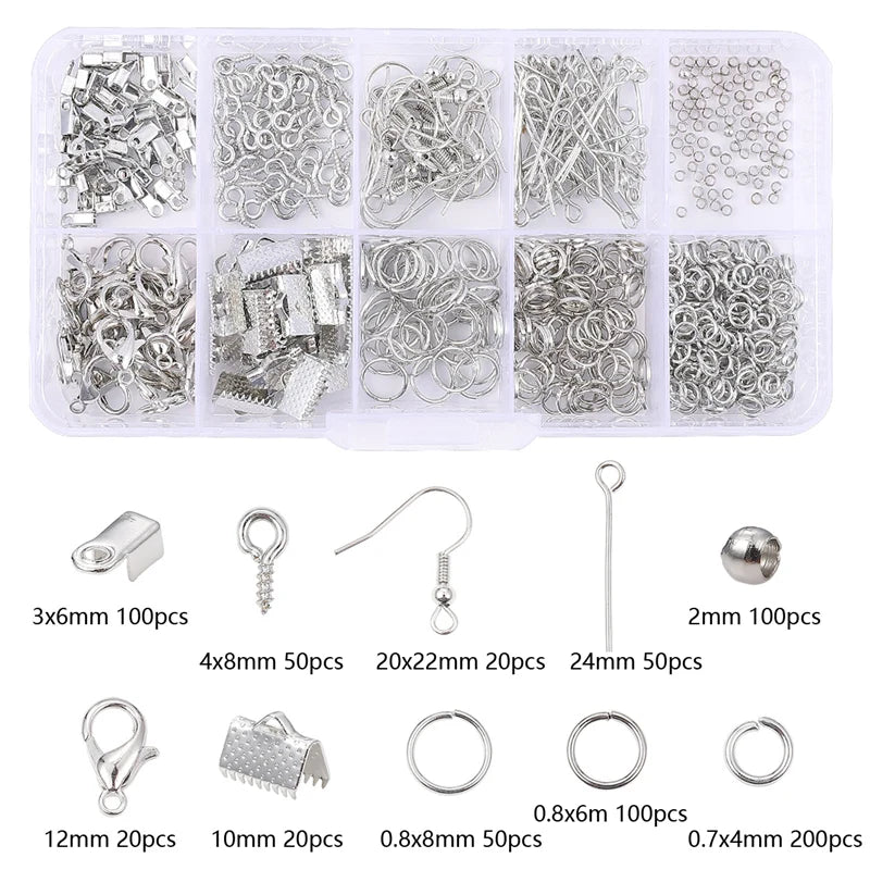 Jewelry Making Supplies Kit, DIY Jewelry Making Accessories, Colorful Beads, Clasps and Hooks, Crafting Supplies for Jewelry 