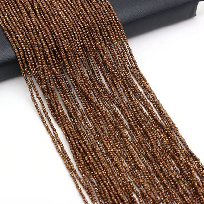 Natural Stone Beads Small Round Beads Mix Color Faceted Loose Spacer Beaded for Jewelry Making DIY Bracelet Necklace Accessor
