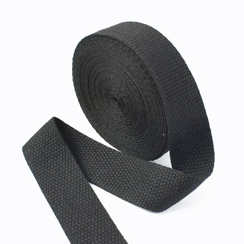 5Meters 1.3mm 20-50mm Cotton Webbings Tape for Bag Strap Backpack Label Ribbon Band Clothes Bias Binding DIY Sewing Accessori