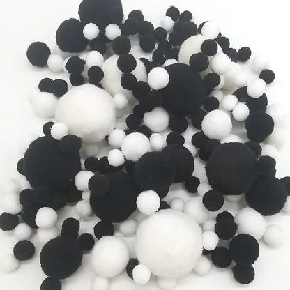 8-30mm Pom poms Multi-Colored Pompoms Soft Fluffy Puff Pompom Balls for Kid DIY Creative Craft Wedding Decor Sewing Supplies 