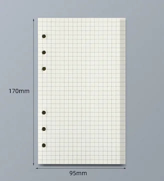 45 Sheets A5 A6 A7 Loose Leaf Notebook Refill Spiral Binder Inner Page Line Blank craft Grid Inside Paper Stationery - A6 gir