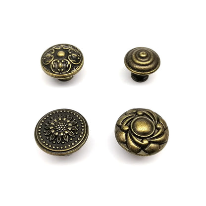 Antique brass Vintage Round Flower Furniture Cabinet Cupboard Dresser Chest Closet Drawer Door Window Handle Pull Knob