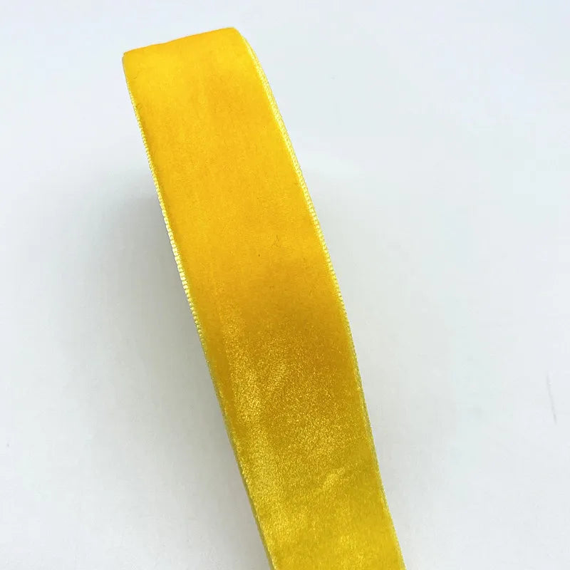 New 6-38mm Colour Single Face Line Velvet Ribbon for Bowknot Christmas Ribbon Party Decorations