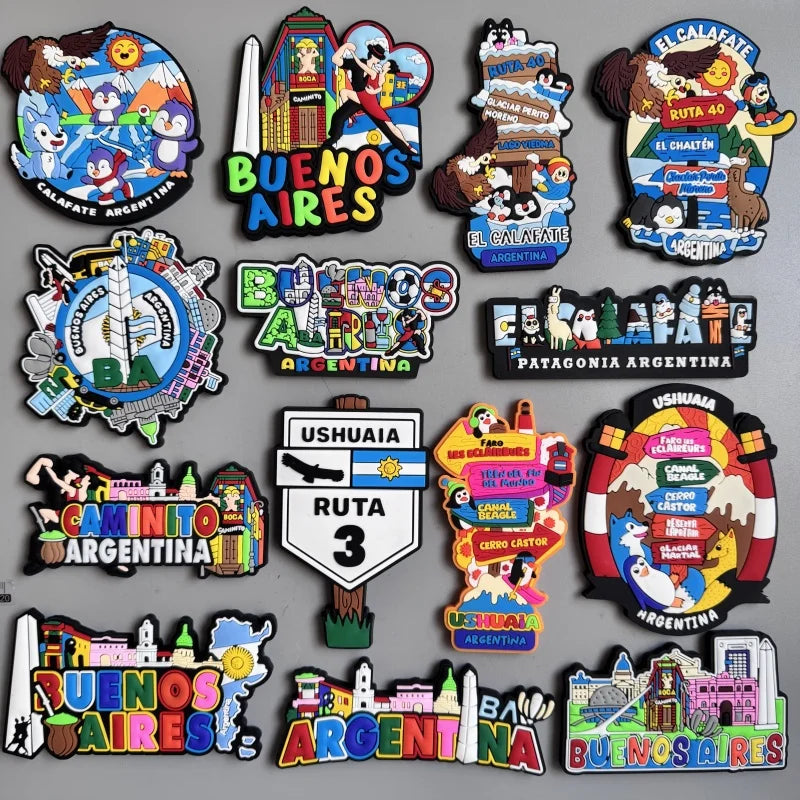 Argentine Travel Souvenirs PVC Fridge Magnets Tourist Souvenir Fridge Decorations Gifts