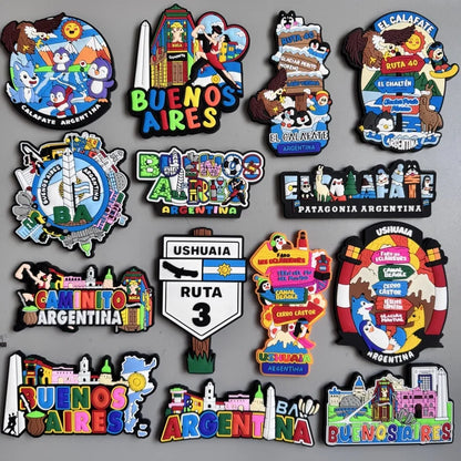 Argentine Travel Souvenirs PVC Fridge Magnets Tourist Souvenir Fridge Decorations Gifts