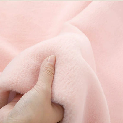 DIY 5MM Plush Fabric Encryption Thickening fabric solid Solf Atrtificial Fur Patchwork bags Doll clothing Decoration material