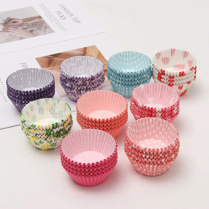 100PCS Cake Cups Paper Cupcake Liner Wrappers Cup Baking Muffin Boxes Cake Liners Cake Decorating Pastry Tools Bakeware Suppl