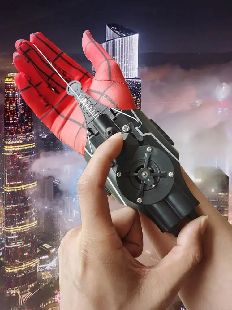 Anime Spiderman Automatic Transmitter Cosplay Figure Spiderman Web Shooters Spider Silk Launcher Rope Device Boys Toy Gift