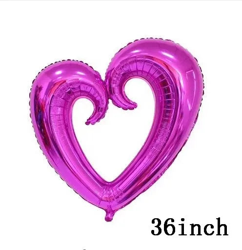Love Heart Bear Foil Balloons Happy Birthday Valentine’s Day Party Decor Air Helium Globos Wedding Decorations Kids Toys Ball