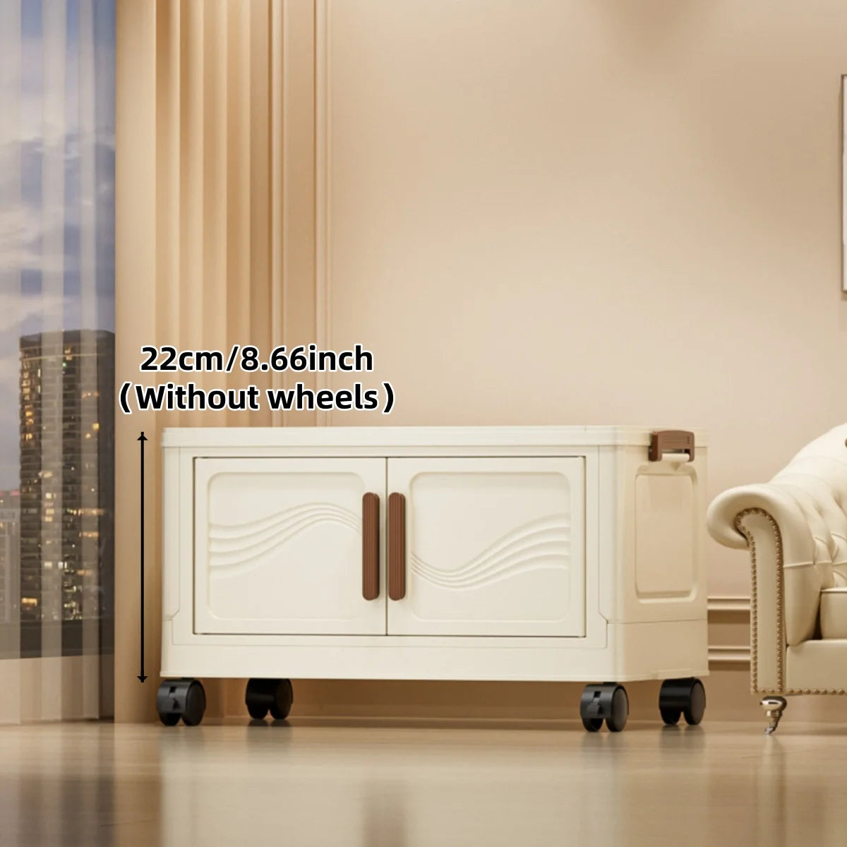 Foldable Storage Box with Clear Door - Spacious, Durable, and Easy-to-Assemble - Ideal for Organizing Clothes, Books, Toys, a