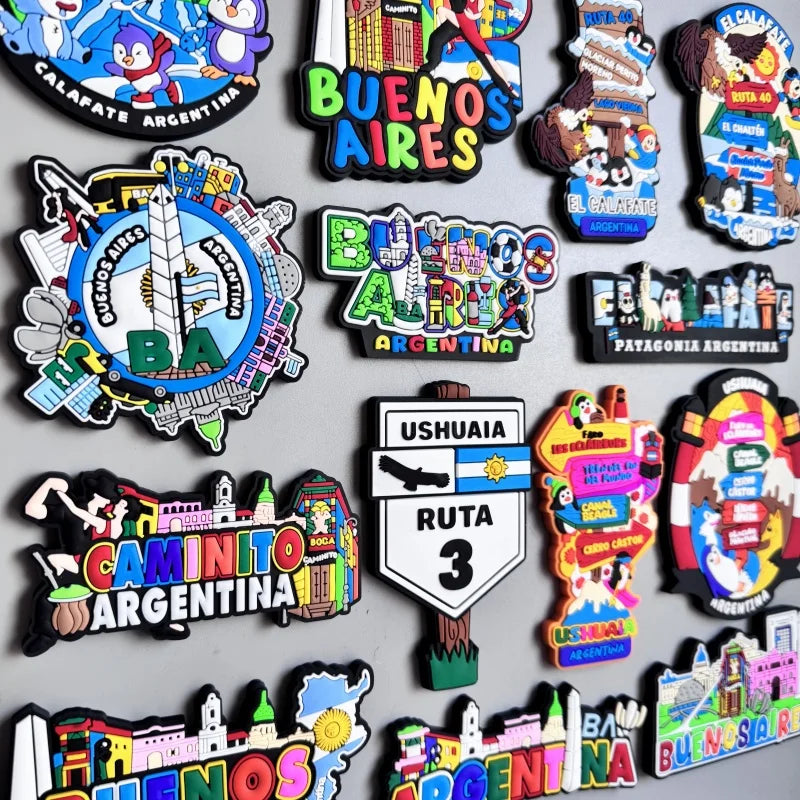 Argentine Travel Souvenirs PVC Fridge Magnets Tourist Souvenir Fridge Decorations Gifts