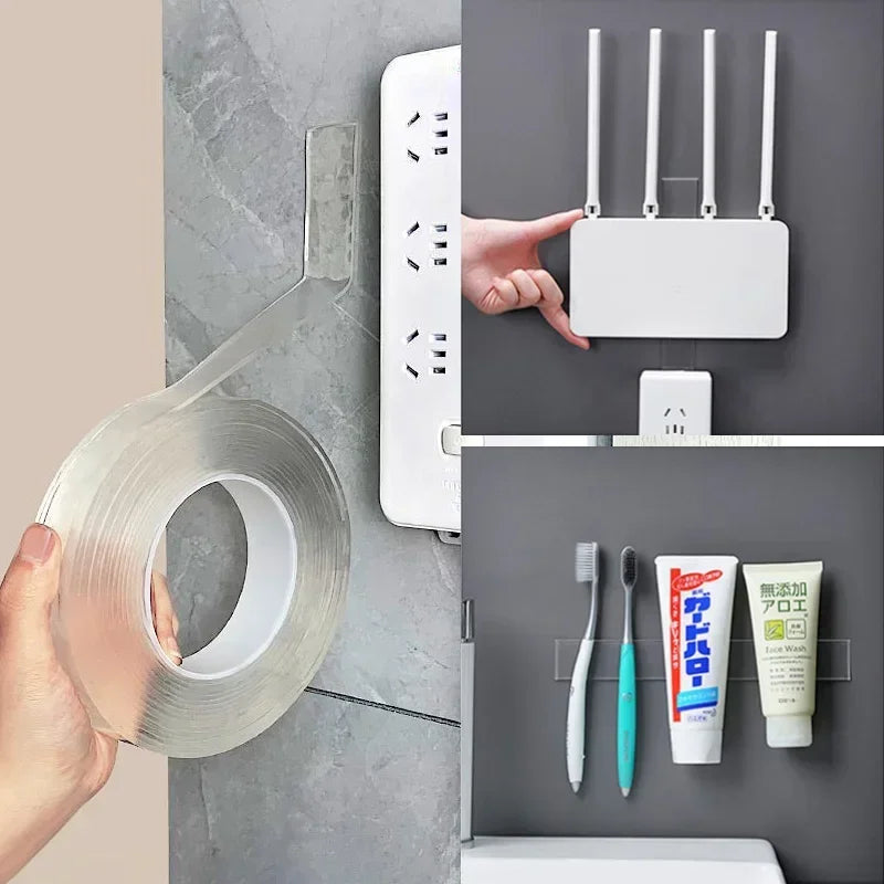 Nano Double Sided Adhesive Tape Strong High Viscosity Transparent Thicken Waterproof And Traceless Acrylic Tape Household Ite