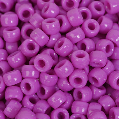 IYOE 100Pcs Pony Beads 6x9mm Glitter Acrylic Beads Luminous Spacer Beads For Diy Craft Jewelry Bracelets Making Hair Supplies