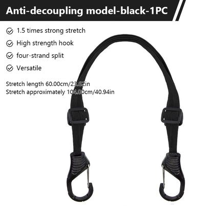 BLALION Motorcycle Luggage Strap Universal Elastic Suitcase with Safety Hook-Versatile Helmet Mesh Gear Transport Durable Sle