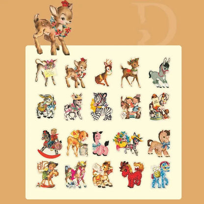 40pcs/lot Kawaii Stationery Stickers animal amusement park DIY Junk Journal Paper stickers Planner Decorative Mobile stickers