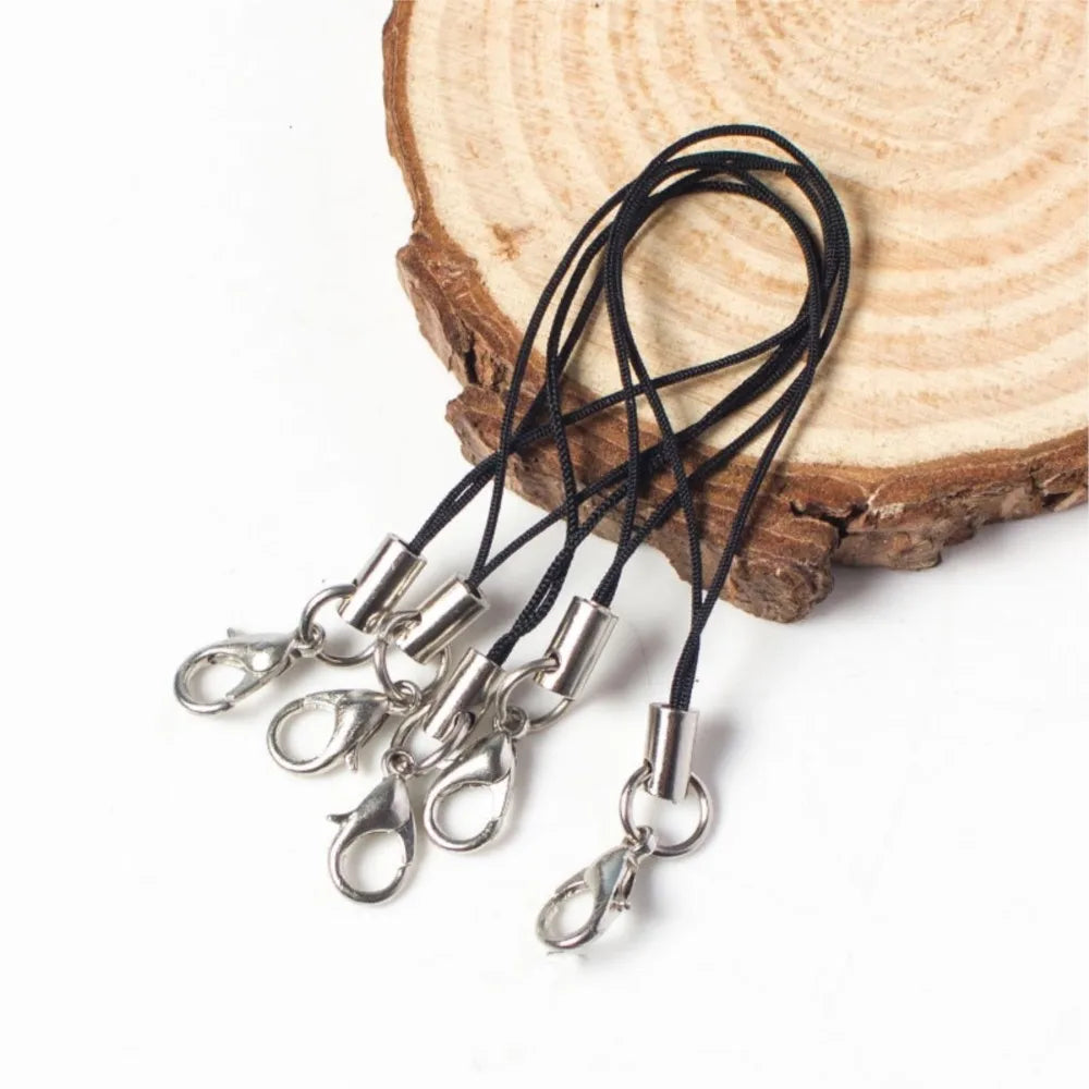 10/20/50Pcs Lobster Clasp Lanyard Strap Cord Mobile Cords Charm Nylon Key Ring Chain For DIY Keyring Jewelry Making Accessori