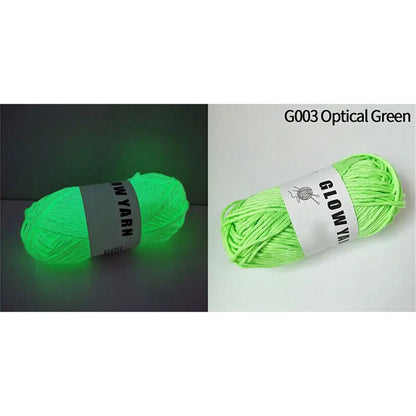 Novel Functional Yarn Glow in the Dark Polyester Luminous Chunky Yarn