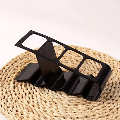 4 Compartment Remote Control Organizer Creative Desktop Storage Rack Plastic Holder Multi Purpose Desk Organizer - black
