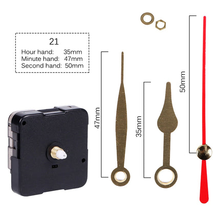 Clock Mechanism Silent Quartz Movement Machine Wall Hands Pointer Set Clockwork Table Long Shaft DIY Watches Repair Parts - 1