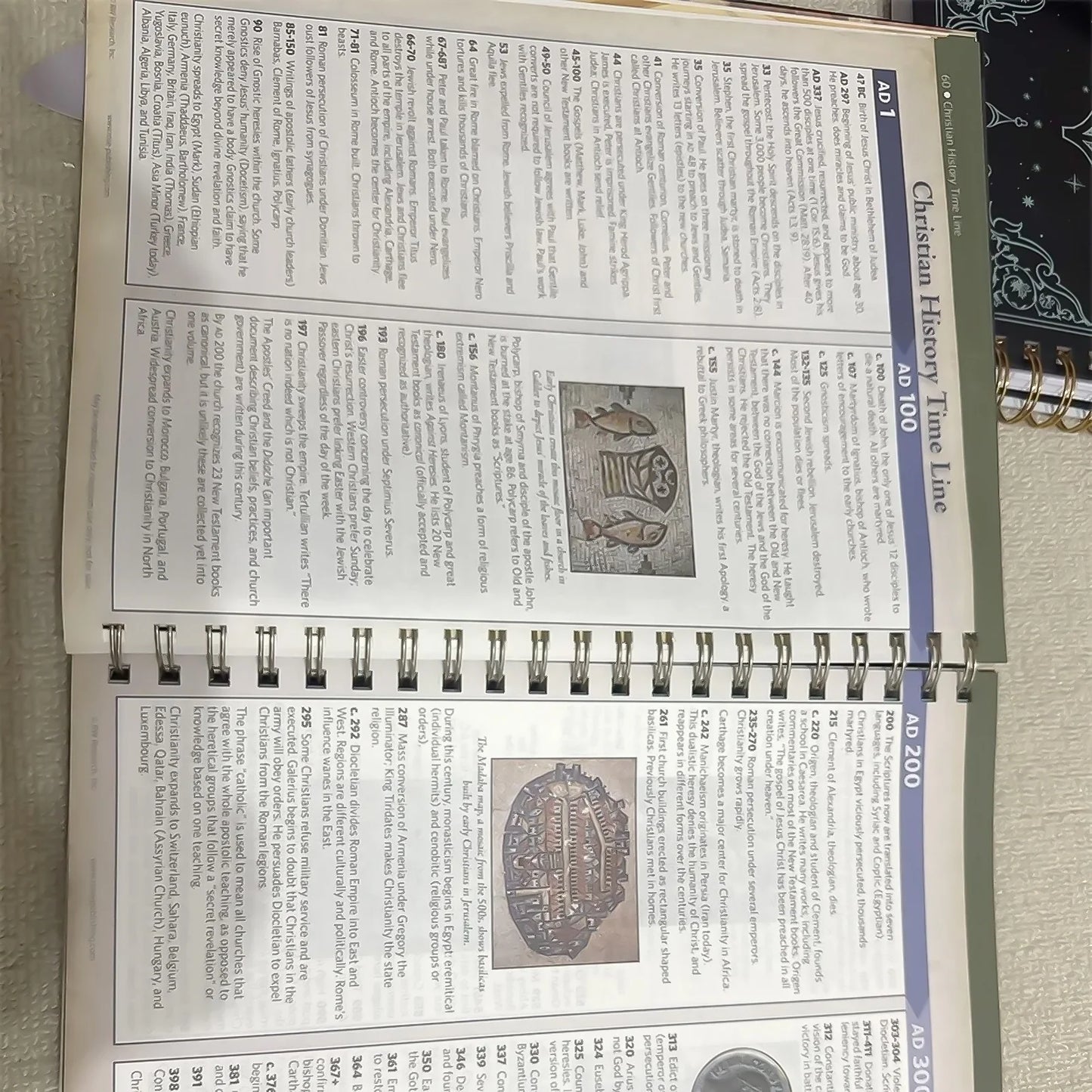 BIBLE CHARTS Spiral Notebook Time Management Travel Scenery Planner Durable Coil Binding 180 Degree Lay Flat Design