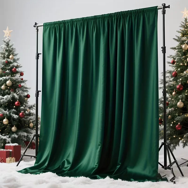 Satin Backdrop Curtain,with Rod Pocket for Wedding,Birthday,Baby Shower,Photography,Graduation Party Backdrop Drapes,1 Panel