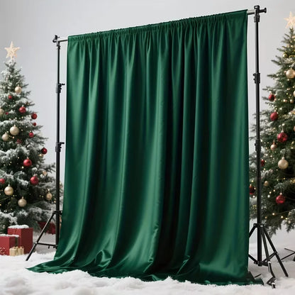 Satin Backdrop Curtain,with Rod Pocket for Wedding,Birthday,Baby Shower,Photography,Graduation Party Backdrop Drapes,1 Panel