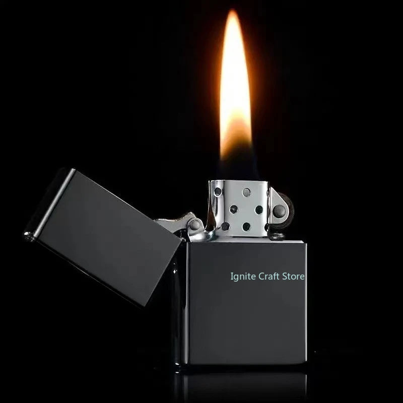 2025 new kerosene lighter windproof cigarette accessories men's gift can be DIY - black paint