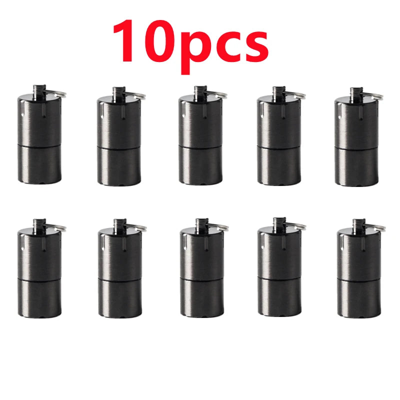 Outdoor Creative Mini Lighter Retro Keychain Pendant Cigar Cigarettes Smoking Accessories Lighters Funny Gadgets - 10 black