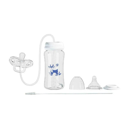 3-in-1 Hands-Free 300ML Wide-neck Baby Bottle,Milk Storage Bottle,Pacifier,Multi-Function Anti-Drop Gravity Ball Feeding Bott