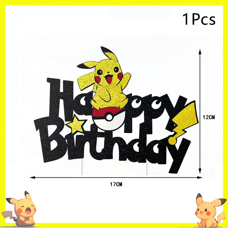 Cake Decoration, Pokemon Cake Topper, Pikachu Party Decor, Kids Birthday Supplies, Cake Decorating Gifts, Anime Figure Decora