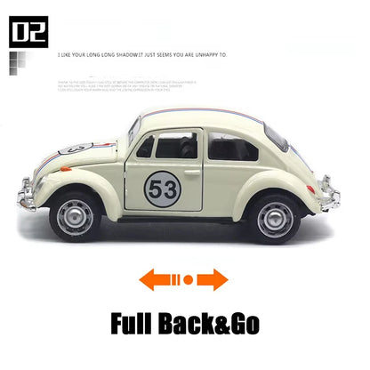 1:32 Vintage Die-Cast Racing Car Toy, Metal Alloy, Manual Pull-Back, Suitable for Ages 3+,Collectible Classical Car