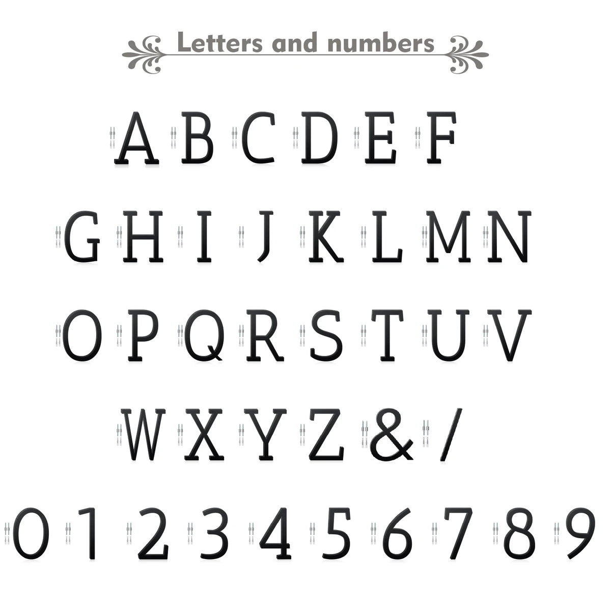 3-12inch Floating Aluminum House Numbers, Modern Metal House Address Numbers Letters, Aluminum Address Letters for Outside