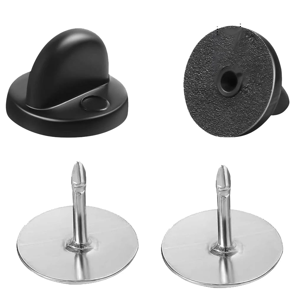 50/100/200 Pairs Enamel Pin Backs Tie Tacks Blank Pins with Rubber Pin Backs for DIY Lapel Pin Brooch Badge Jewelry Craft Mak