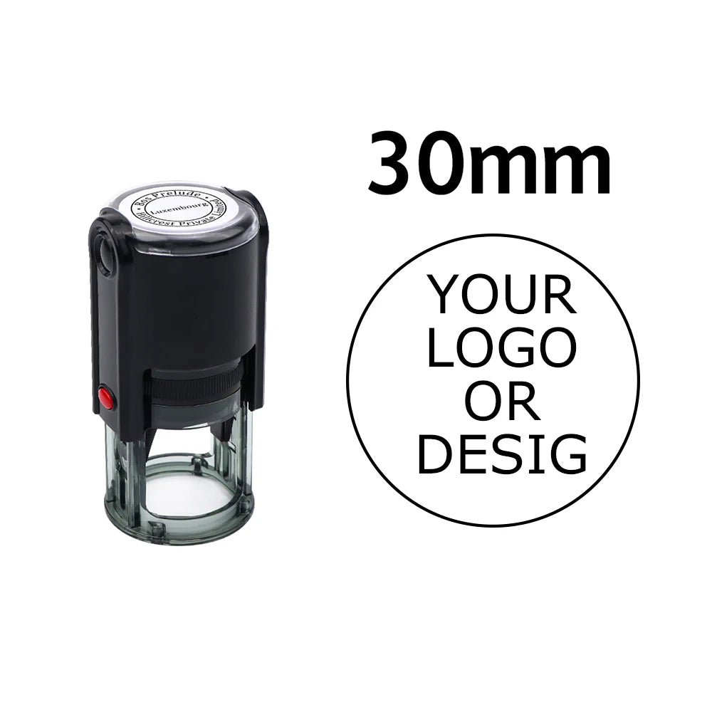 Custom Self-Inking Stamp 25/30/40/50mm Round Logo Design P Personalized Press-type Inking Stamp for Wedding Invitation Envelo