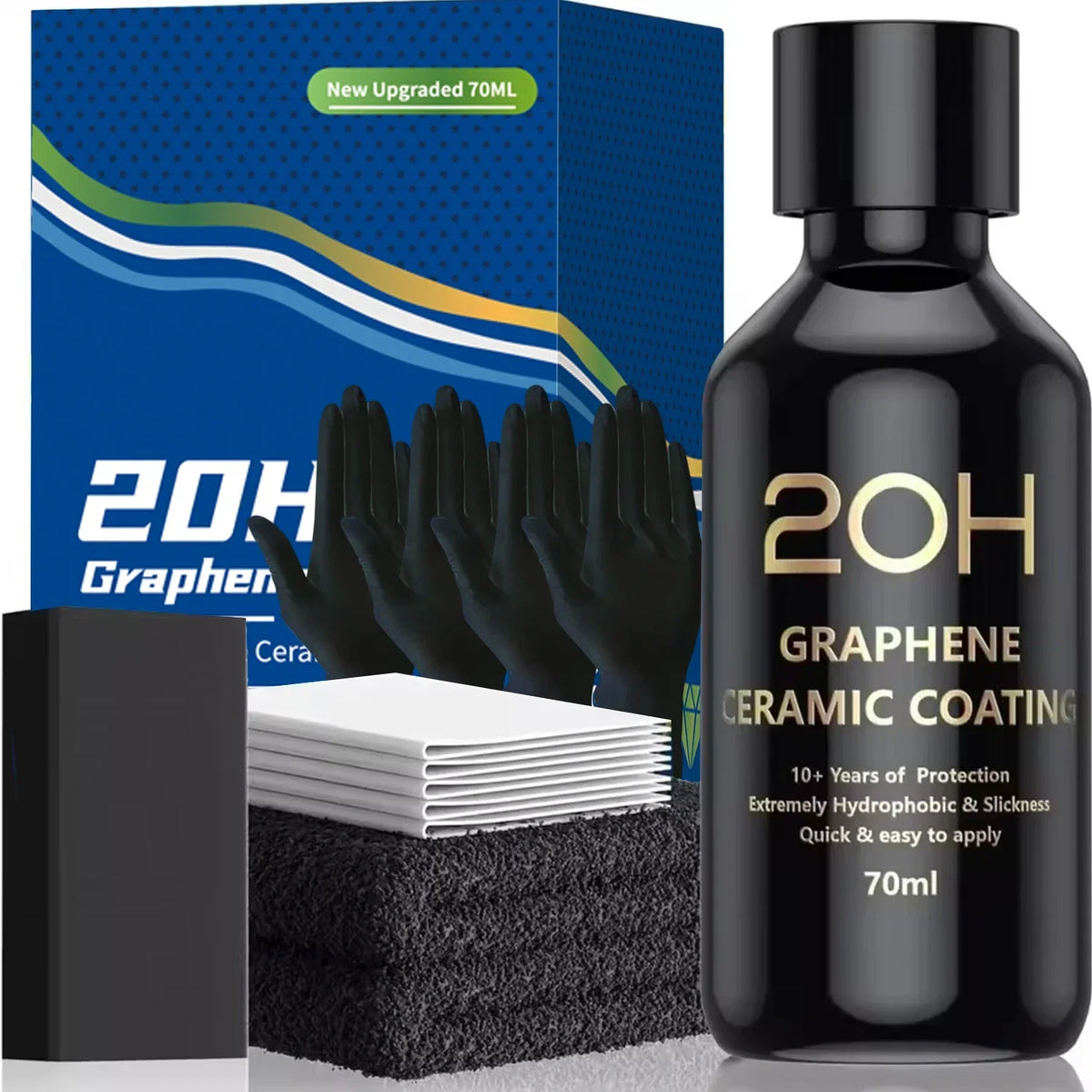 Graphene Ceramic Coating 20H with Self Healing and UV Track Technology Car Detailing Professionals 10+ Years of Protection - 