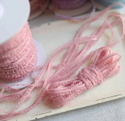 Lace Trim, 5 Meters Delicate Ruffle Lace, Sewing Projects, Scrapbooking, Gift Wrapping, 6mm Wide Lace Trim, Floral Lace Tape 