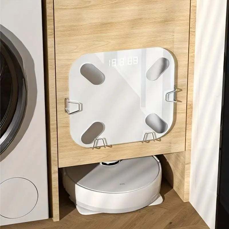 New Wall Mounted Weight Scale Storage Rack Universal Bracket Traceless Paste Space Saving Design Suitable For Home And Bathro